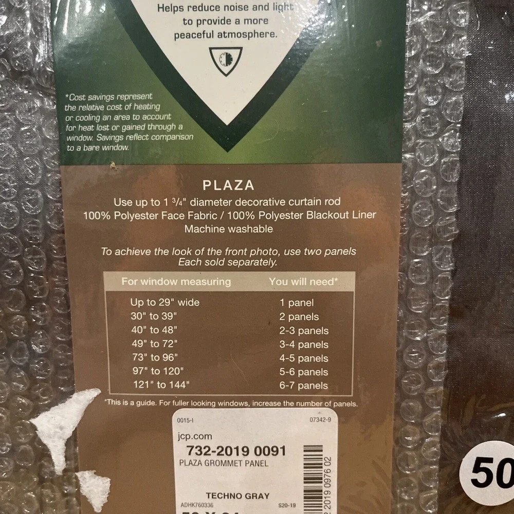 Royal Velvet Plaza Blackout Grommet Panel Techno Gray 50x84